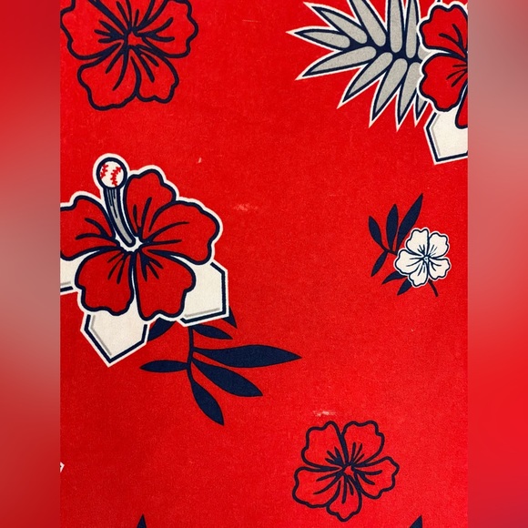 Angels Baseball Hawaiian style button down shirt size OSFM - Picture 11 of 11